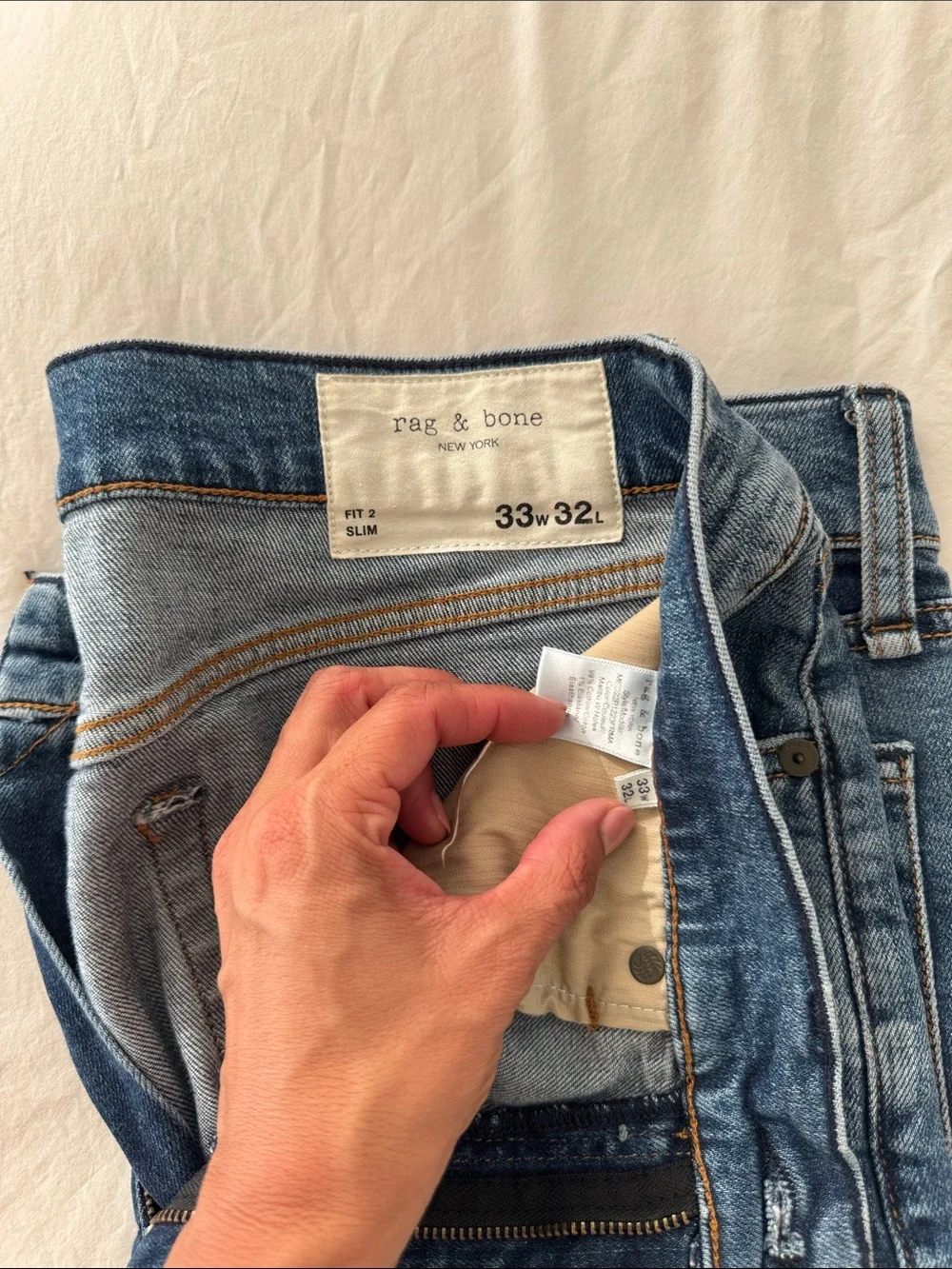 Men's Slim Straight Blue Jeans